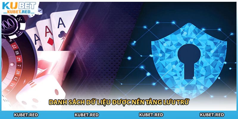 Danh sách dữ liệu được nền tảng lưu trữ